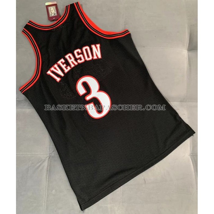 Maillot Philadelphia 76ers Allen Iverson Mitchell & Ness 1997-98 Noir